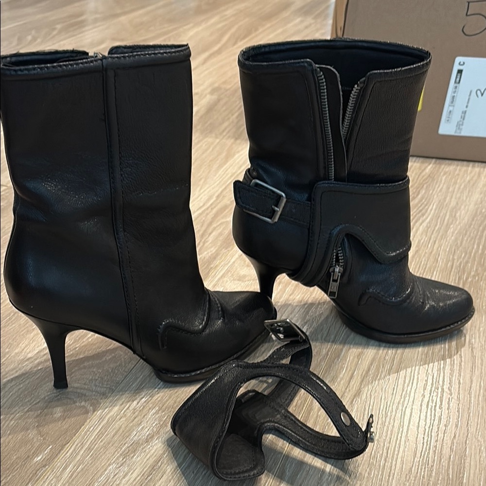 Juicy Couture Black Heeled Boots with Stiletto Heel